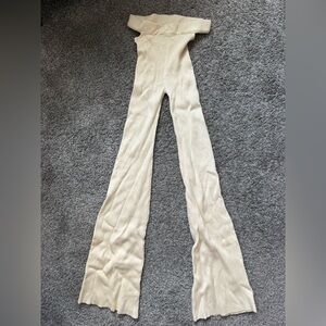 Camila Coelho Cream Ribbed Knitwear